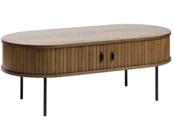 Salontafel Nola Ovaal 120x60 cm - Bruin