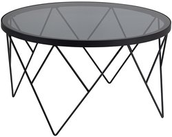 Salontafel Ø 80 cm Vanessa Rookglas