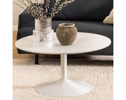 Salontafel Ø 90 cm Jayden Keramiek Wit