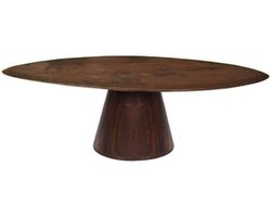Salontafel - organisch tafelblad - mangohout - glazend blad - walnoot salontafel - by Mooss - breedte 80cm