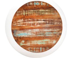 Salontafel oud hout - Bijzettafel woonkamer - Woonkamer decoreren - Uniek gerecycled materiaal - 68 x 68 x 30 cm