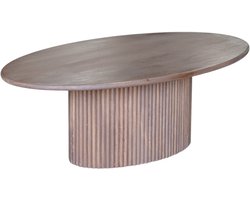 Salontafel ovaal walnoot mangohout 120cm Moki duurzaam hout mango bijzettafel