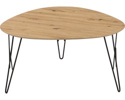 Salontafel Ramblas 80x78 - metaal/eik