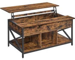 Salontafel – Rechthoekig – 60x100x62 cm – Houtlook – Stijlvol & Functioneel – Woonkamer Tafel