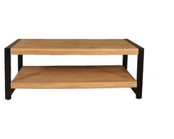 Salontafel rechthoekig lichtbruin mangohout 120cm Lotus side table duurzaam massief hout mango bijzettafel