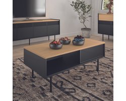 Salontafel Renée 100 cm - eik/zwart