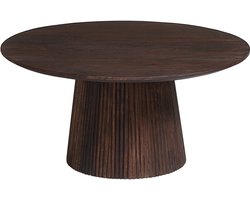 Salontafel River Donkerbruin - Rond - 80x80cm - Hoogte 38 cm