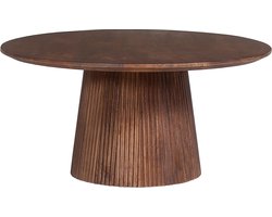 Salontafel River Lichtbruin - Rond - 80x80cm - Hoogte 38 cm