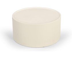 Salontafel Rond - Eettafel bijzettafel - Woonkamer meubel - Betonlook afwerking - 80cm diameter - Beige