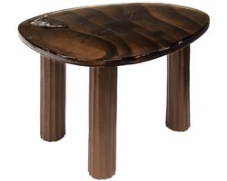 Salontafel Rond Koper (62x45x40cm) - Bijzettafeltjes Woonkamer - Bijzettafels Rond Koper - Antieke Ronde Tafel - Salontafel Industrieel Koper - Decoratie Salontafel - Salon Tafel Industrieel & Landelijk - Grote & Kleine Tafel