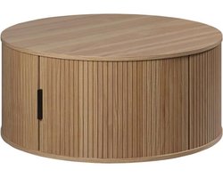 Salontafel - Rond - MDF - Eiken - Essential - Diameter 80 cm Hoogte 36 cm - RONIN