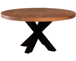 Salontafel rond walnoot mangohout 90cm Jesse side table duurzaam hout mango bijzettafel