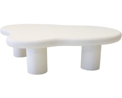 Salontafel Sam - Koffietafel Organisch - Woonkamer Decoratie - Beton Ciré Afwerking - 120x88x30cm - Beige