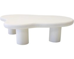 Salontafel Sam - Koffietafel Organisch - Woonkamer Inrichten - Beton Ciré Afwerking - 120x88x30cm - Beige