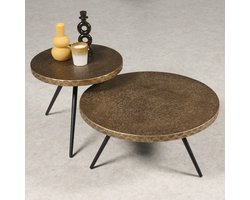 Salontafel (set 2 Stuks) Averlo - Metaal - Koper