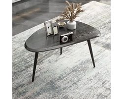 Salontafel Set - Nesttafels Ovaal - Woonkamer Inrichting - Stijlvol Midden Eeuws - 79 x 53 cm - Zwart