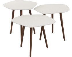 Salontafel set van 3 point | stone | Marmer composiet