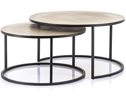 Salontafel Setto brass - large (set van 2) - 59cm / 70cm
