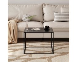 Salontafel Solund 60x60x45 cm staal zwart mat