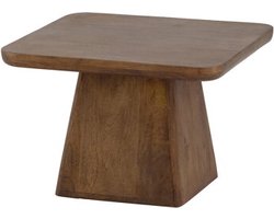Salontafel Stockholm vierkant mangohout 60x60 cm - walnoot