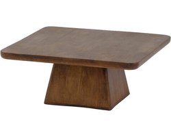 Salontafel Stockholm vierkant mangohout 80x80 cm - walnoot
