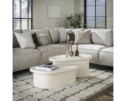 Salontafel Stone Organic Marmer - Composiet XL - Set van 3 - Giga Meubel