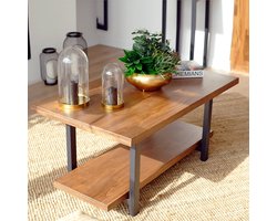 salontafel / tafel / industrieel / massief hout