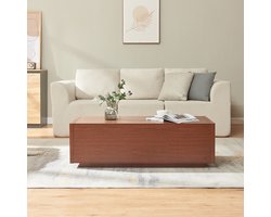 Salontafel Turur 104x50x40 cm walnootkleurig [en.casa]