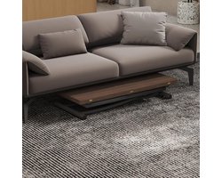 Salontafel Uitschuifbaar en In Hoogte Verstelbaar 100 x 45-90 x 18-75 cm - Transformeerbare 3-in-1 Lift Tafel naar Eettafel - Ruimtebesparende Woonkamertafel met Opberggemak - Walnoot - Mobili Bella