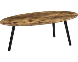 Salontafel Viborg ovaal 109,5x59,5x39,5 cm houtkleurig zwart