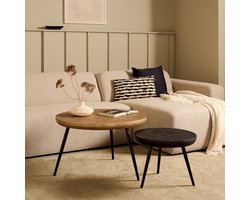 Salontafel Vichy - Hout - Zwart/Brons/Goud - 70 x 36 x 70 cm (BxHxD)