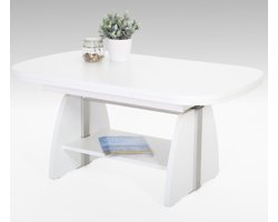 Salontafel Vienna 108/157x67x52/71 cm-wit