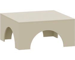 Salontafel Vivatka vierkant 80x80x37 cm havermout [en.casa]