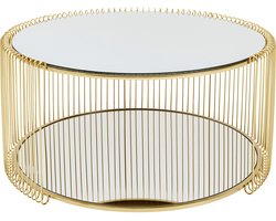 Salontafel Wire Double Ø80cm messing Kare Design