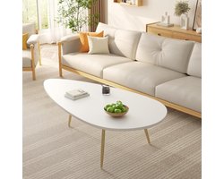 Salontafel Woonkamer Mid Century Drop Shape Accent Ovale Tafel Hedendaagse Stijl Leisure Theetafel Cocktail Tafel met Gratis Verzending