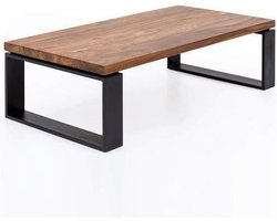 Salontafel - Woonkamertafel - Salontafels Bruin - Metalen Onderstel - 115 x 35 x 60 cm
