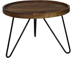 Salontafel - Woonkamertafeltje - Bijzettafel - Bijzettafeltje - Woonkamer Tafeltje - Woonkamertafel - Bijzet tafel - Sidetable - ø60x40 cm - Wood Selections
