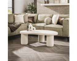 Salontafel XL kiezel organisch - Marmer composiet