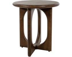 Salontafel Zodiac rond mangohout Ø50 cm - Walnoot