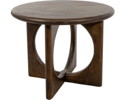Salontafel Zodiac rond mangohout Ø60 cm - Walnoot
