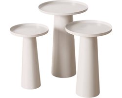 Salontafels Jacky, rond, 3 stuks
