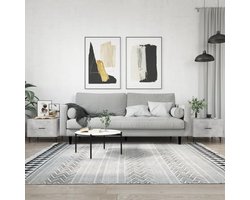 Salontafels Set - Bijzettafels Koffietafels - Woonkamer Inrichten - Betonlook Afwerking - 50x50x40 cm - Grijs