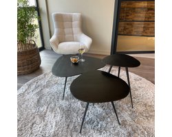 Salontafelset Loua | Zwart Mangohout