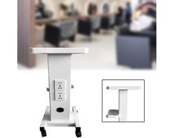 Salonwagen Met Stopcontact - Wit - 45 KG Belastbaar - Metaal En ABS - Voor Schoonheidssalon En Spa