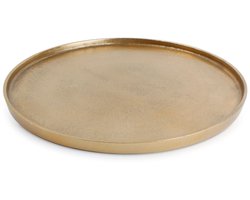 Salt & Pepper Serveerschaal - 37 cm - Zware Fruitschaal - Sierschaal - Decoratieve Schaal - Aluminium - Goud