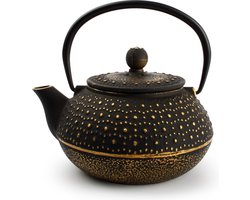 Salt & Pepper Theepot My Tea met RVS Filter - Gietijzer Zwart / Goud - 800 ml