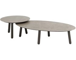 Salute lounge tuintafels set van 2 terre keramisch blad Taste 4SO