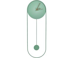 SALVAN - Wandklok - Lichtgroen - Staal