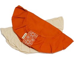 Samarali Biologisch Katoenen Meditatiekussensloop Zafu - Oranje - Geschikt voor Zafu Meditatiekussen - Yoga Kussen - Duurzaam - 25 x 25 x 17 cm - Zen Accessoire