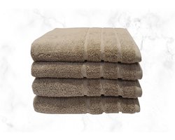 Samatex Badhanddoeken - 50x100 cm - Taupe - Set van 4